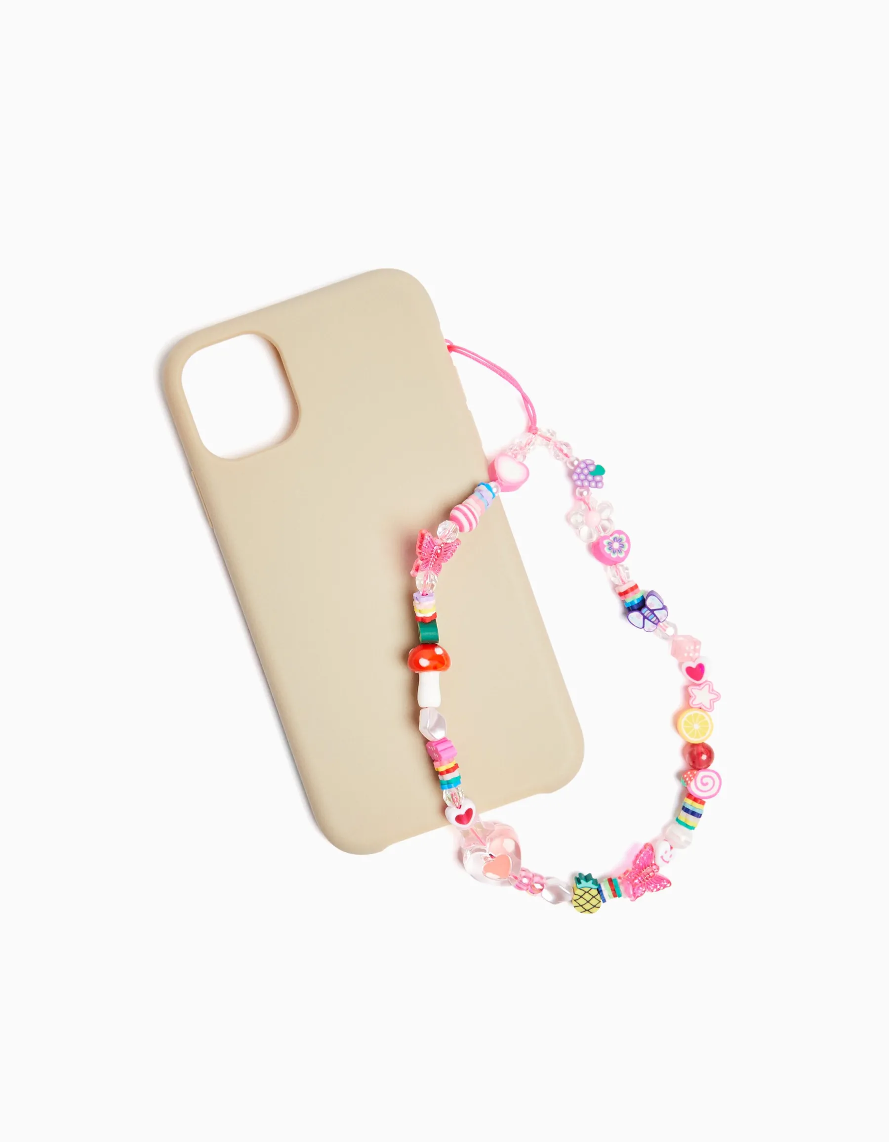 BERSHKA Chaîne mobile détail Fuchsia New