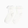 BERSHKA Chaussettes volants Blanc Shop