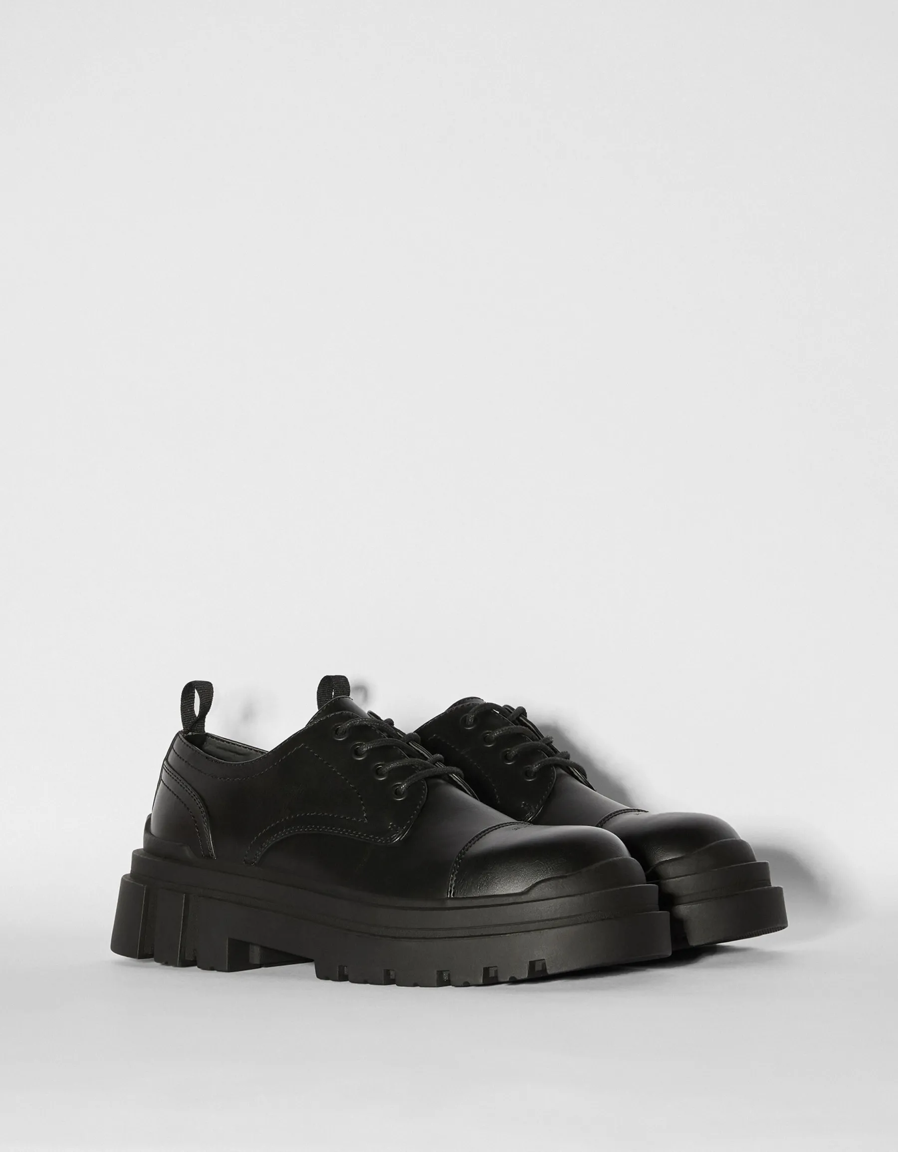 BERSHKA Chaussure habillées semelle crantée homme Noir Shop