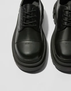 BERSHKA Chaussure habillées semelle crantée homme Noir Shop