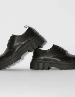 BERSHKA Chaussure habillées semelle crantée homme Noir Shop