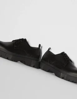 BERSHKA Chaussure habillées semelle crantée homme Noir Fashion