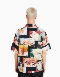 BERSHKA Chemise manches courtes imprimé TOKYO REVENGERS Multicouleur Online