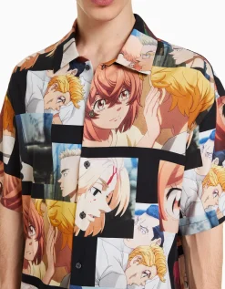 BERSHKA Chemise manches courtes imprimé TOKYO REVENGERS Multicouleur Online