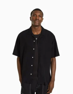 BERSHKA Chemisette relaxed fit Blanc Store
