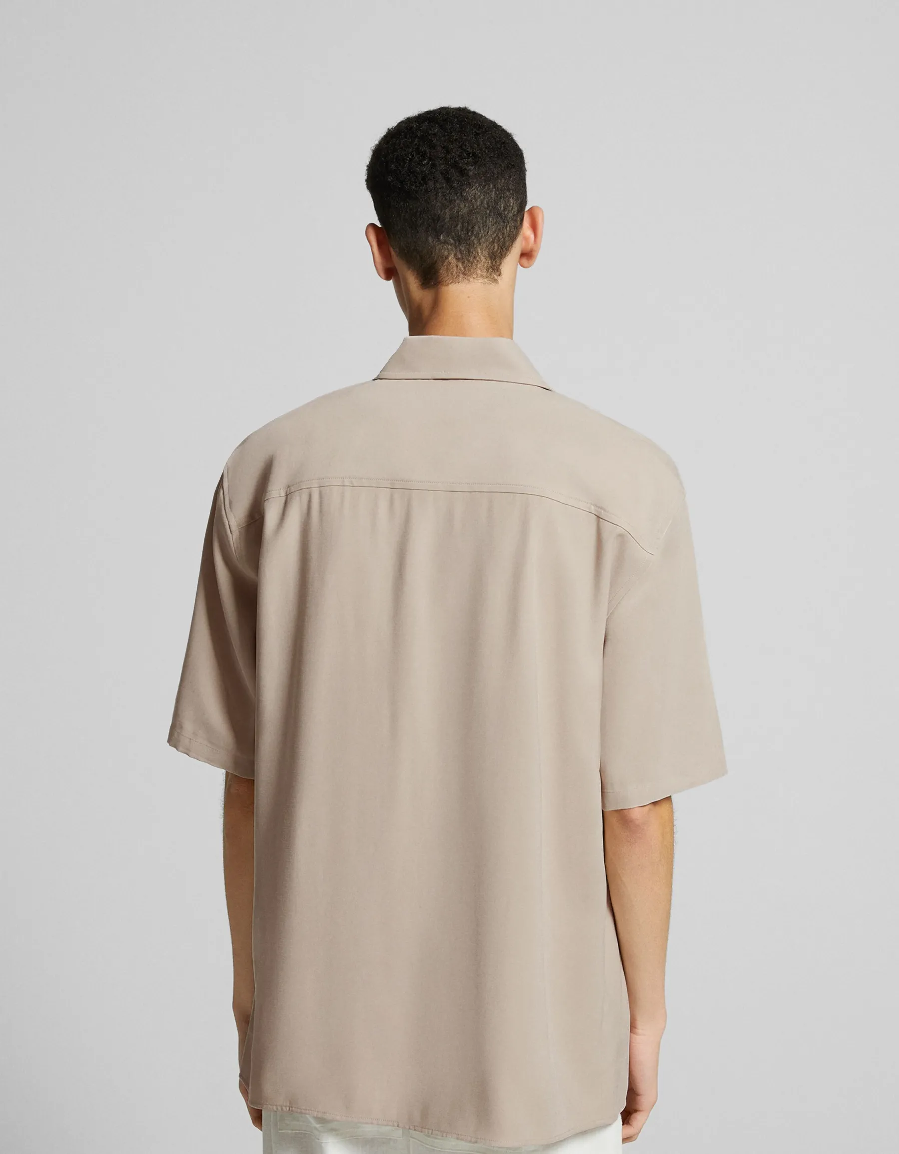 BERSHKA Chemisette relaxed fit Blanc Best Sale