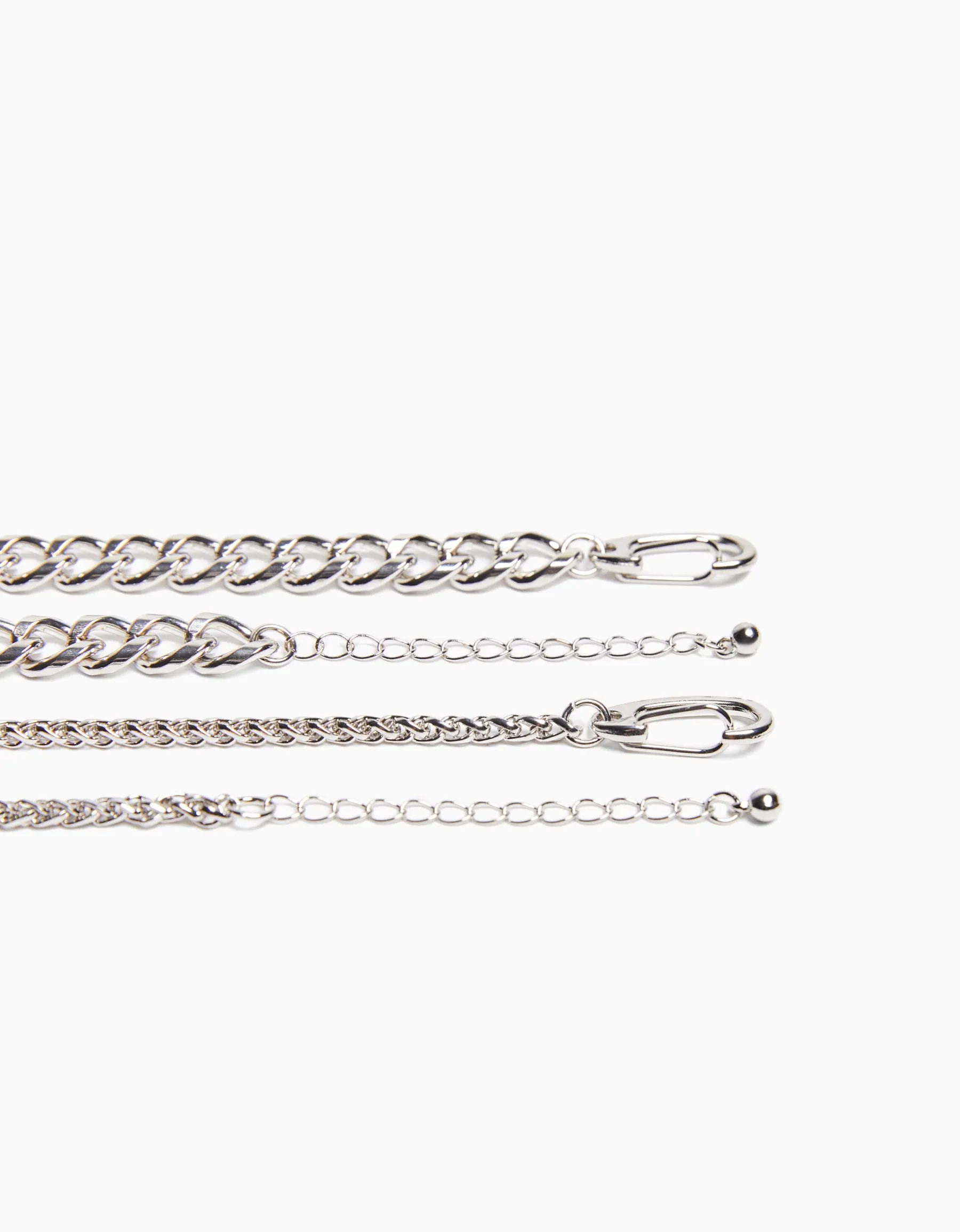 BERSHKA Collier cadenas Argent Fashion