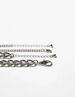 BERSHKA Collier croix Argent Flash Sale