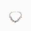 BERSHKA Collier pics perles fantaisie Argent Discount