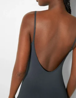 BERSHKA Combi-pantalon bretelles fines seamless Noir Store