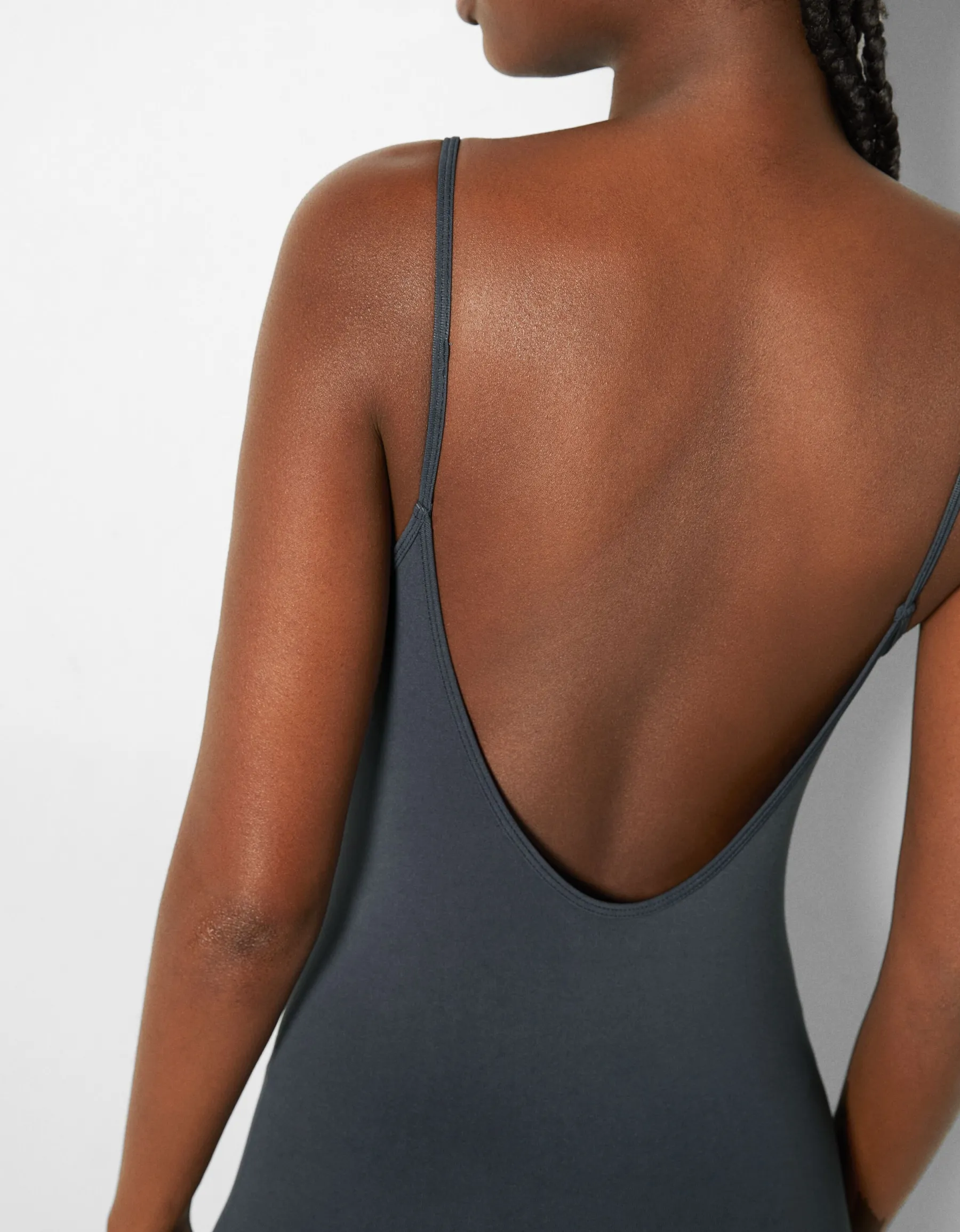 BERSHKA Combi-pantalon bretelles fines seamless Noir Store