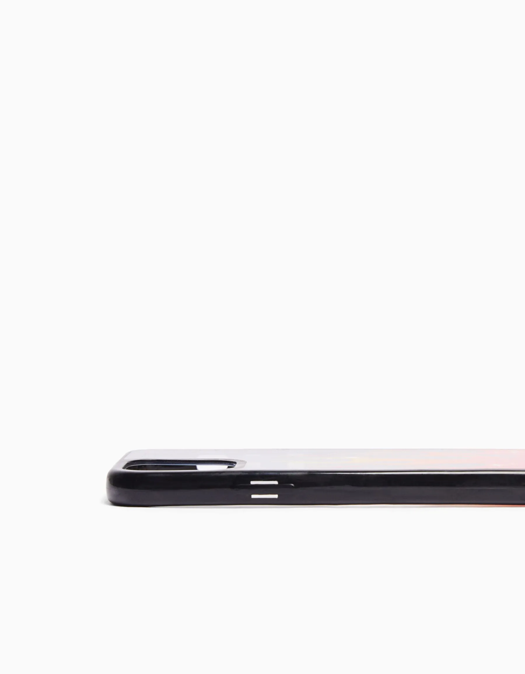 BERSHKA Coque mobile imprimé flammes Noir Clearance