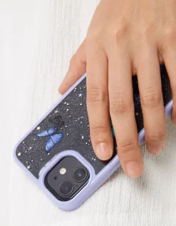 BERSHKA Coque mobile iPhone papillons Violet Flash Sale