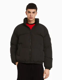 BERSHKA Doudoune Noir Sale