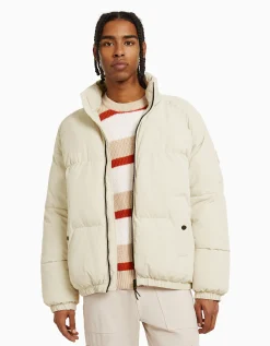 BERSHKA Doudoune Blanc cassé Cheap