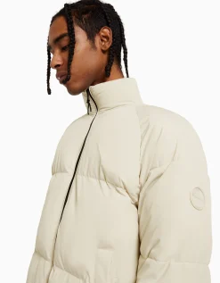 BERSHKA Doudoune Blanc cassé Cheap