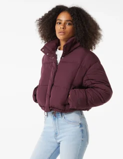 BERSHKA Doudoune courte Bleu Hot