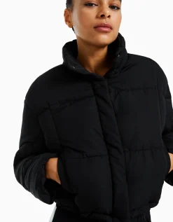 BERSHKA Doudoune courte Bleu Discount