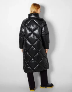 BERSHKA Doudoune longue Noir Store