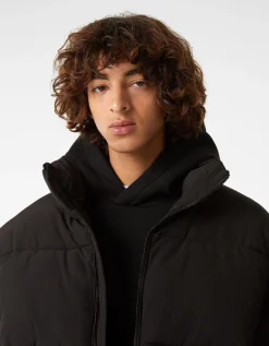 BERSHKA Doudoune oversize Bleu Clearance