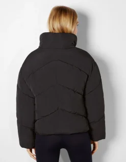 BERSHKA Doudoune oversize Taupe New