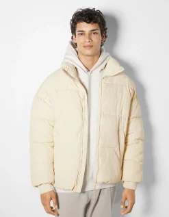 BERSHKA Doudoune oversize Bleu Fashion