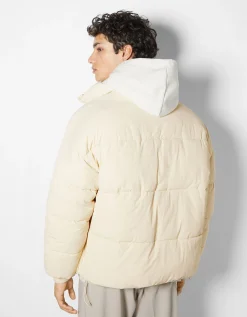 BERSHKA Doudoune oversize Bleu Fashion
