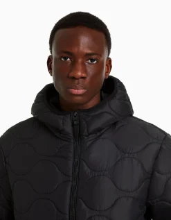 BERSHKA Doudoune rembourré léger Blanc Best