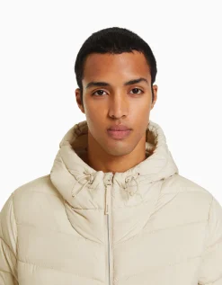 BERSHKA Doudoune rembourré léger Bleu Best Sale