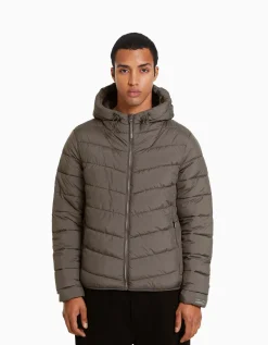 BERSHKA Doudoune rembourré léger Bleu Fashion