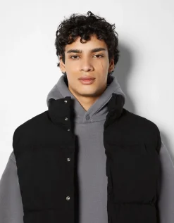 BERSHKA Doudoune sans manches Blanc cassé Best