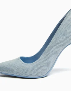 BERSHKA Escarpins talon haut denim Bleu lavé Best Sale