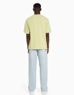 BERSHKA Jean baggy Bleu lavé Cheap