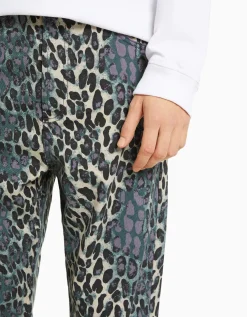BERSHKA Jean baggy imprimé animal Violet Best