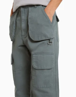 BERSHKA Jean cargo multipoches Bleu Online