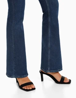 BERSHKA Jean flare Marine Hot