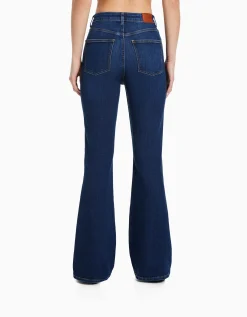 BERSHKA Jean flare Bleu Clearance