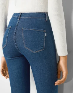 BERSHKA Jean jegging taille très haute Bleu Shop