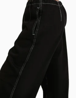 BERSHKA Jean jogger parachute Bleu lavé Best