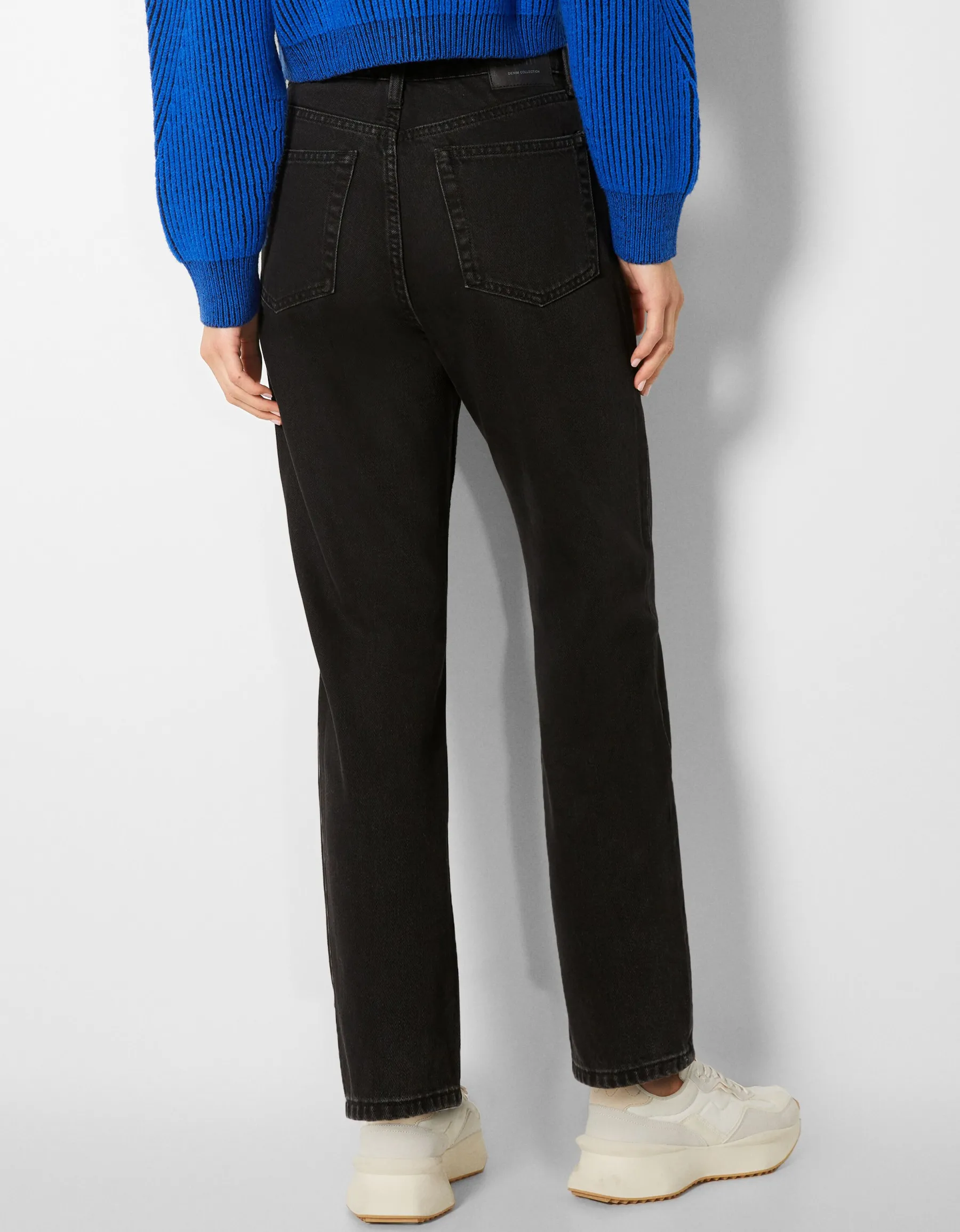 BERSHKA Jean mom fit Bleu Clearance