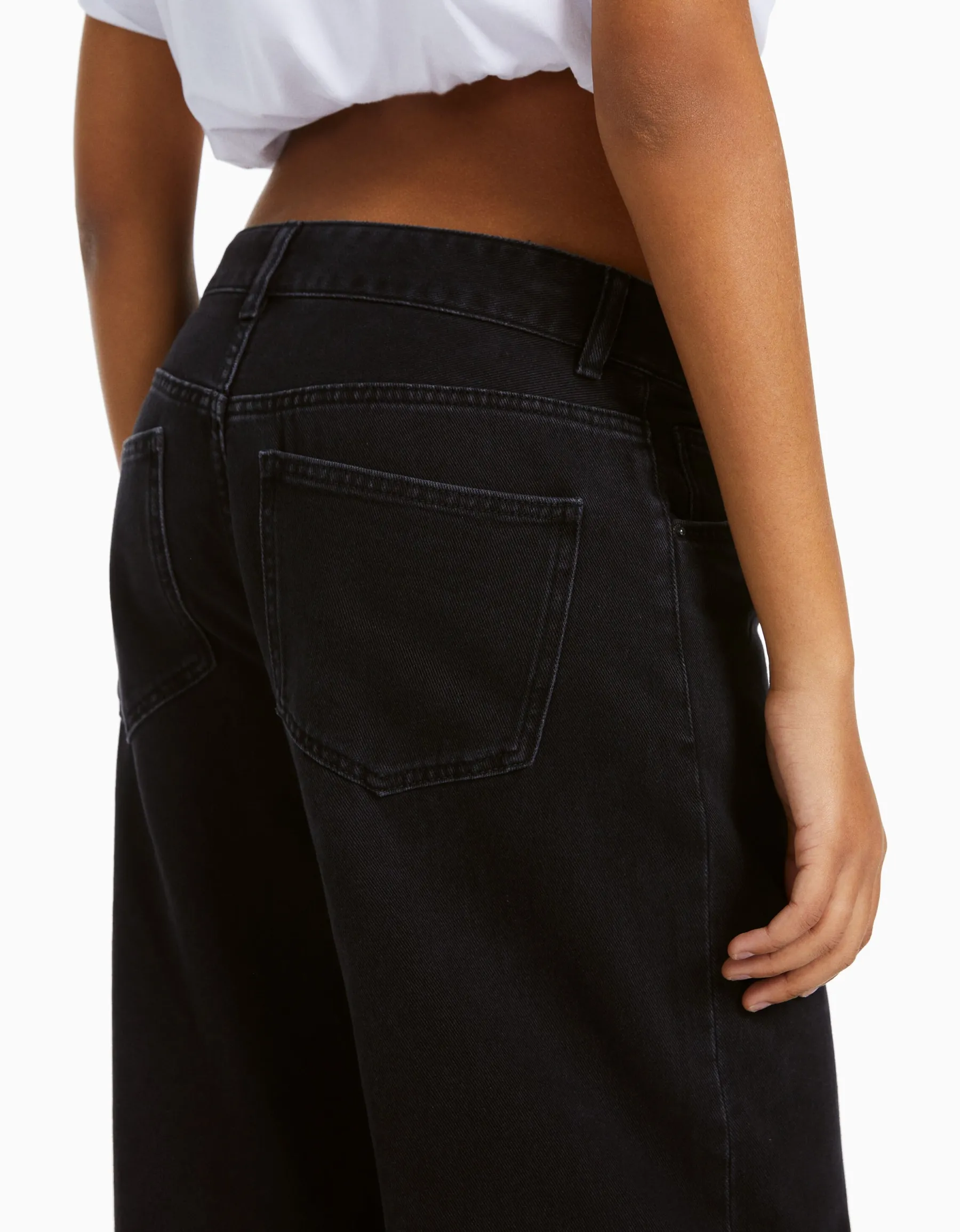 BERSHKA Jean palazzo Bleu clair Clearance
