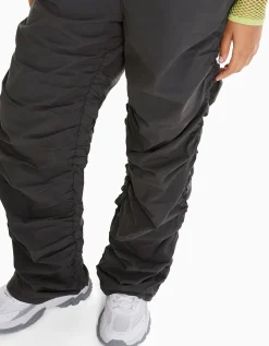 BERSHKA Jean parachute fronce latérale Gris Discount