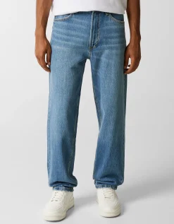 BERSHKA Jean 90’s wide Bleu clair Cheap