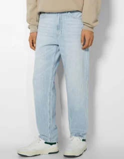 BERSHKA Jean 90’s wide Bleu clair Shop