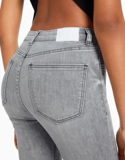 BERSHKA Jean skinny taille très haute Bleu Shop