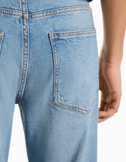 BERSHKA Jean slim Bleu lavé Cheap