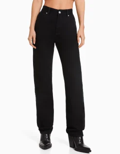 BERSHKA Jean straight Noir Store