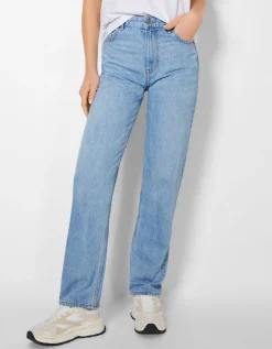 BERSHKA Jean straight Bleu Fashion
