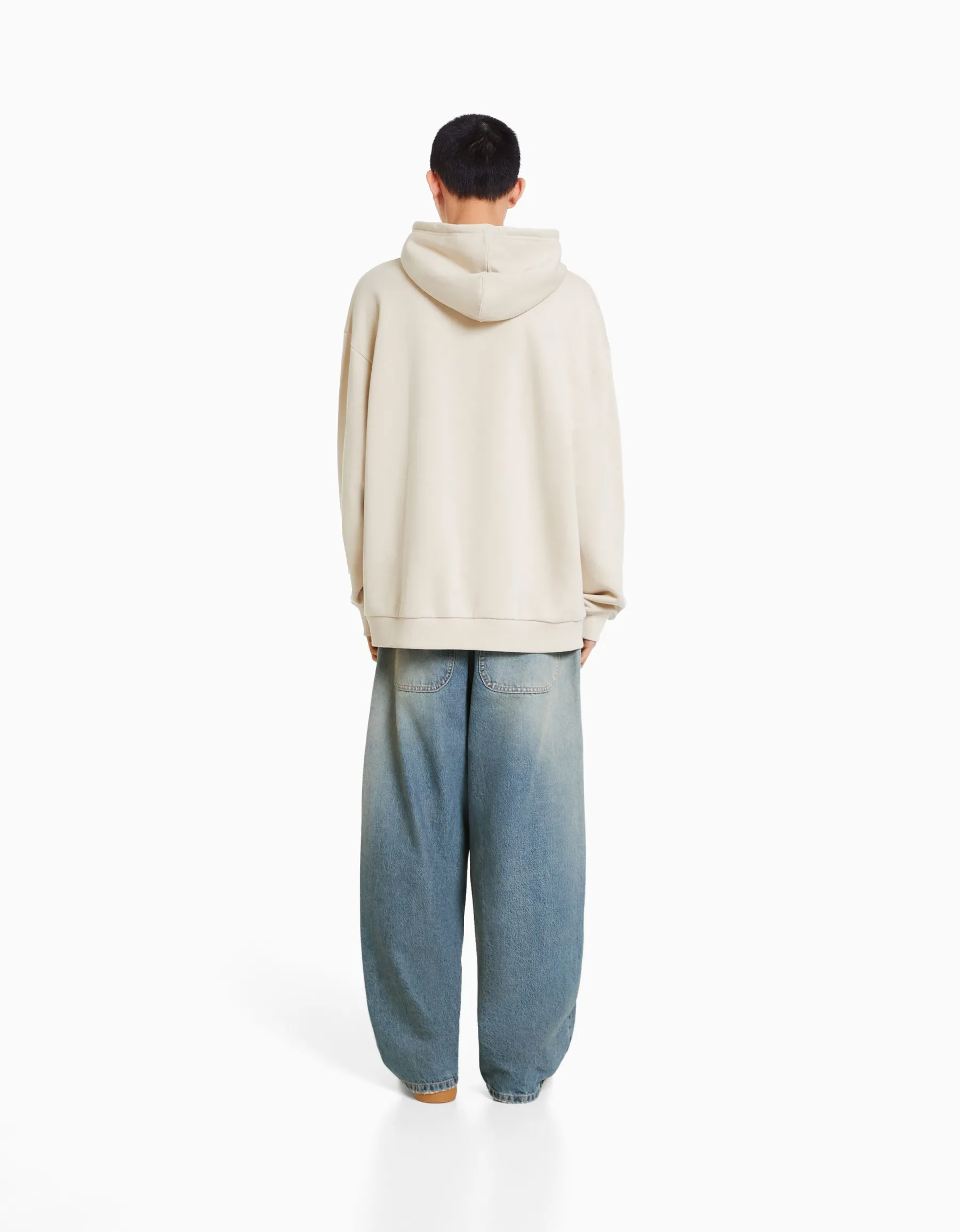 BERSHKA Jean wide skate Bleu lavé Shop