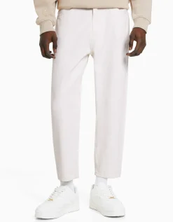 BERSHKA Jeans loose Écru Best Sale